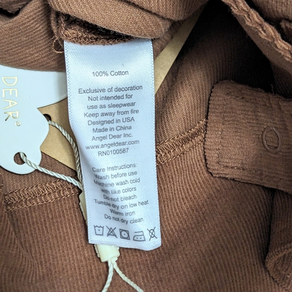 ANGEL DEAR, Corduroy Overalls, Snap Bottom, Size 18-24 Months. - Picture 9 of 9